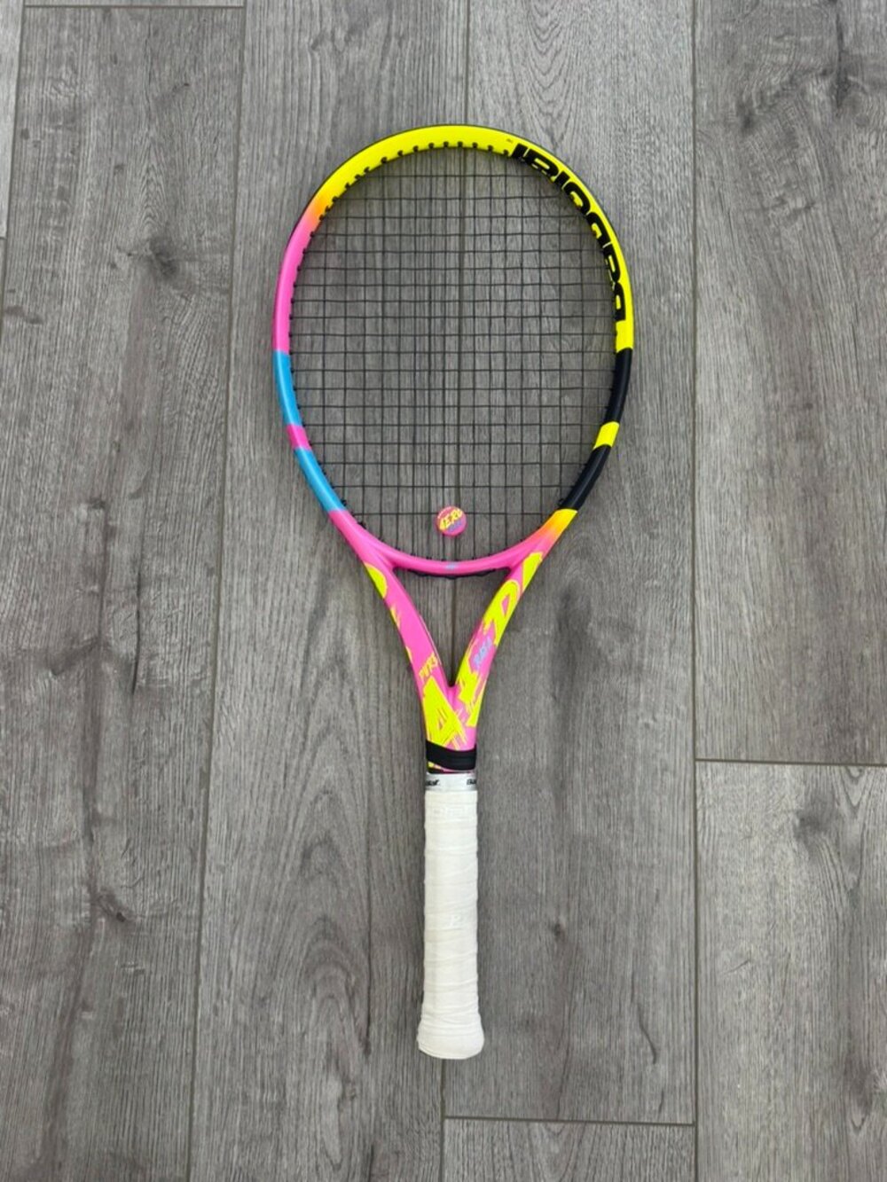 Babolat Pure Aero Rafa 2023 Tennis Racquet Grip 3 4 3/8 Pink Yellow Spin